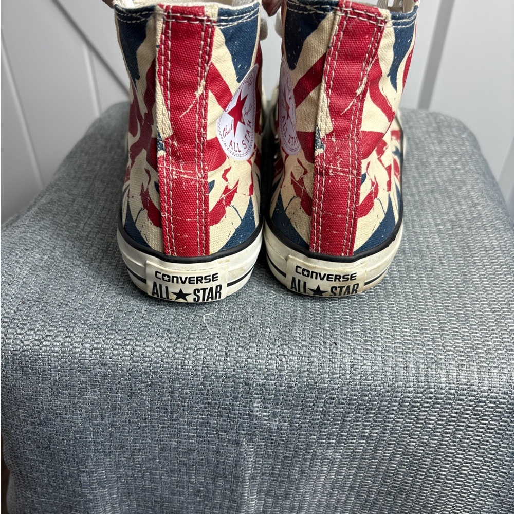 Y2K Converse Chuck Taylor Distressed  Red White Blue Womens Size 8; Men’s Size 6 - Picture 2 of 8
